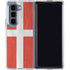 Denmark Flag Distressed Galaxy Z Fold5 5G Clear Case